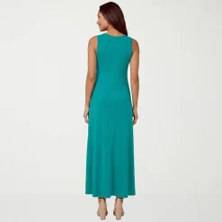 24seven Comfort Apparel Womens Scoop Neck Sleeveless Maxi Dress