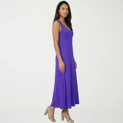 24seven Comfort Apparel Womens Scoop Neck Sleeveless Maxi Dress