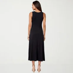 24seven Comfort Apparel Womens Scoop Neck Sleeveless Maxi Dress