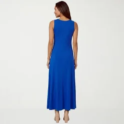 24seven Comfort Apparel Womens Scoop Neck Sleeveless Maxi Dress