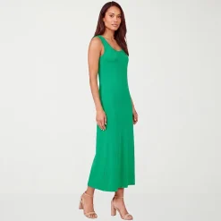 24seven Comfort Apparel Womens Scoop Neck Sleeveless Maxi Dress