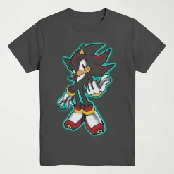 Shadow Little & Big Kid Boys Crew Neck Short Sleeve Regular Fit Sonic the Hedgehog Graphic T-Shirt