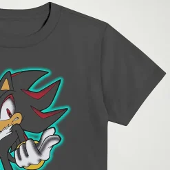Shadow Little & Big Kid Boys Crew Neck Short Sleeve Regular Fit Sonic the Hedgehog Graphic T-Shirt