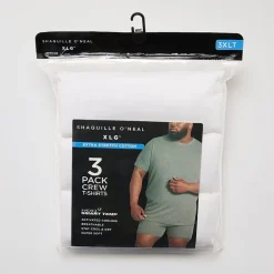 Shaquille O'Neal XLG™ Activated Cooling Mens 3 Pack Short Sleeve Crew Neck T-Shirt Big and Tall
