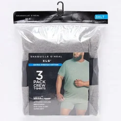 Shaquille O'Neal XLG™ Activated Cooling Mens 3 Pack Short Sleeve Crew Neck T-Shirt Big and Tall