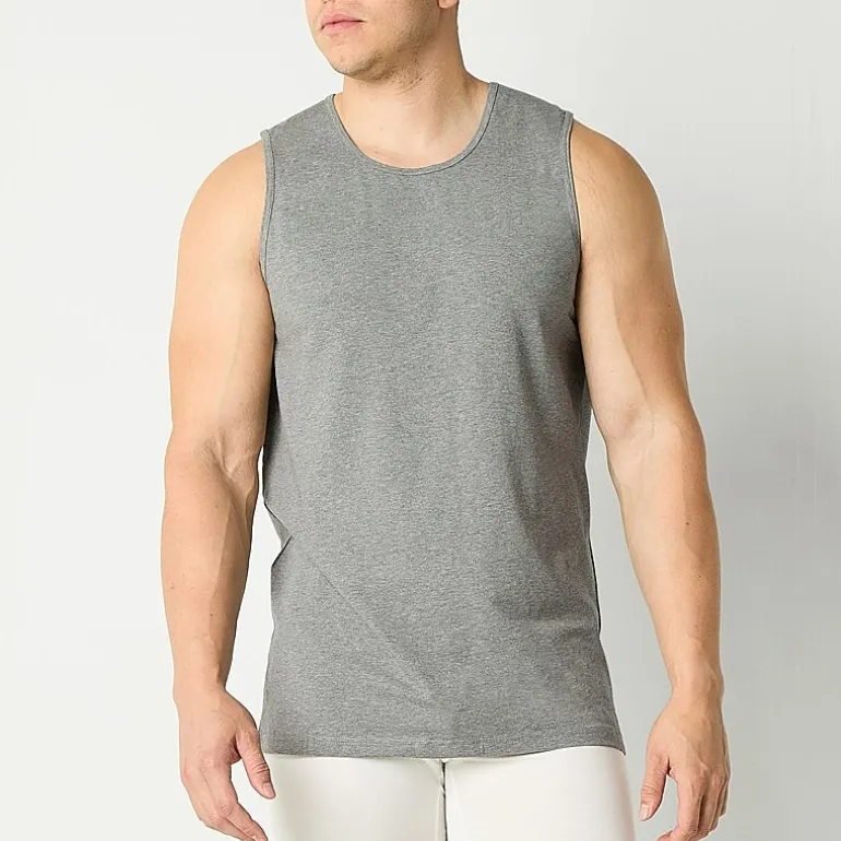 Shaquille O'Neal XLG™ Activated Cooling Mens Crew Neck Sleeveless 3 Pack Tall Tank