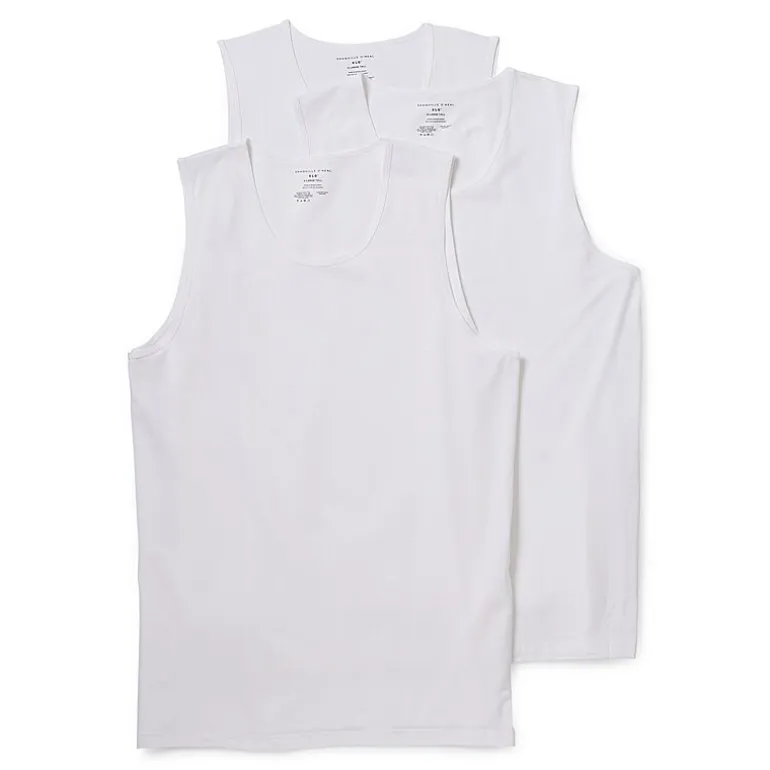 Shaquille O'Neal XLG™ Activated Cooling Mens Crew Neck Sleeveless 3 Pack Tall Tank