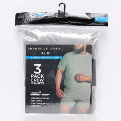 Shaquille O'Neal XLG™ Activated Cooling Mens 3 Pack Short Sleeve Crew Neck T-Shirt Tall