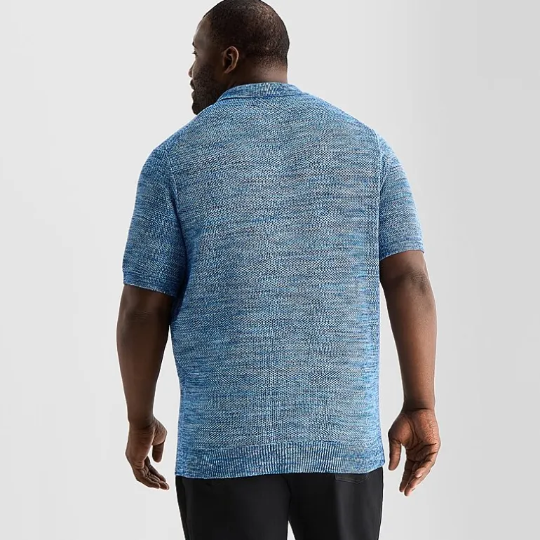 Shaquille O'Neal XLG™ Big and Tall Mens Short Sleeve Polo Sweater