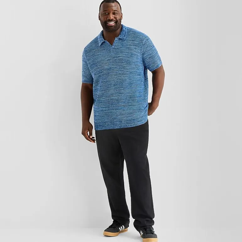 Shaquille O'Neal XLG™ Big and Tall Mens Short Sleeve Polo Sweater