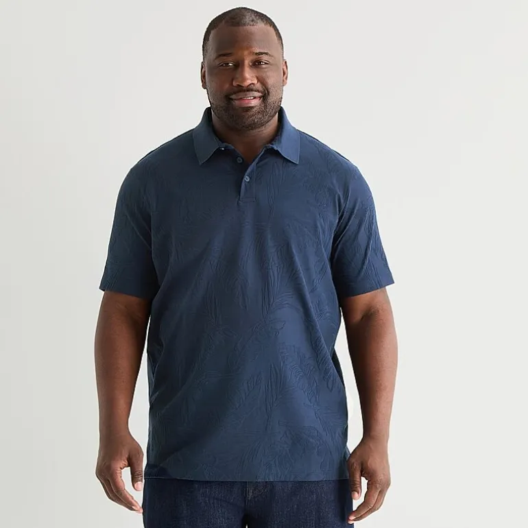 Shaquille O'Neal XLG™ Big and Tall Mens Regular Fit Short Sleeve Polo Shirt