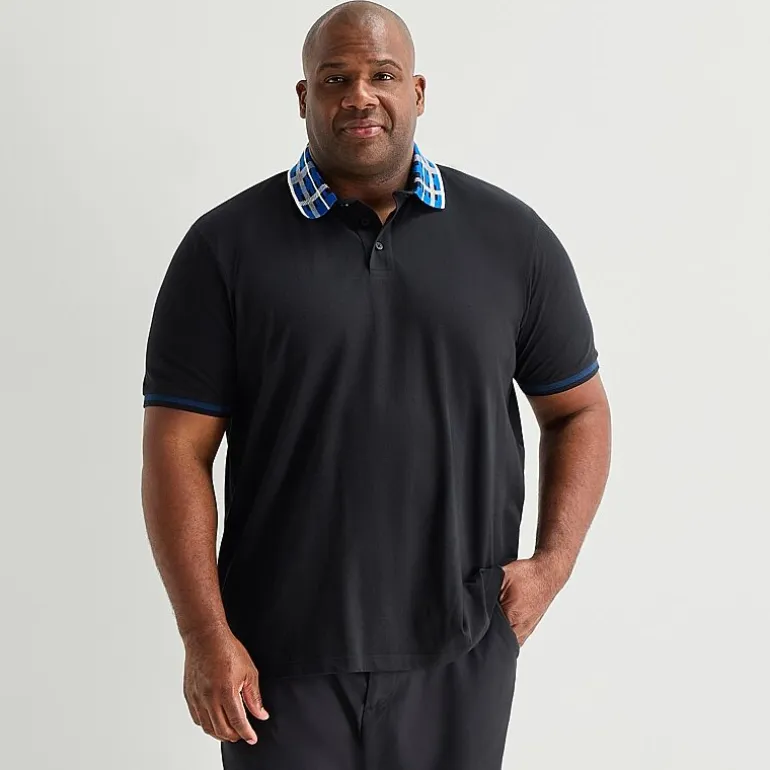 Shaquille O'Neal XLG™ Big and Tall Mens Regular Fit Short Sleeve Polo Shirt