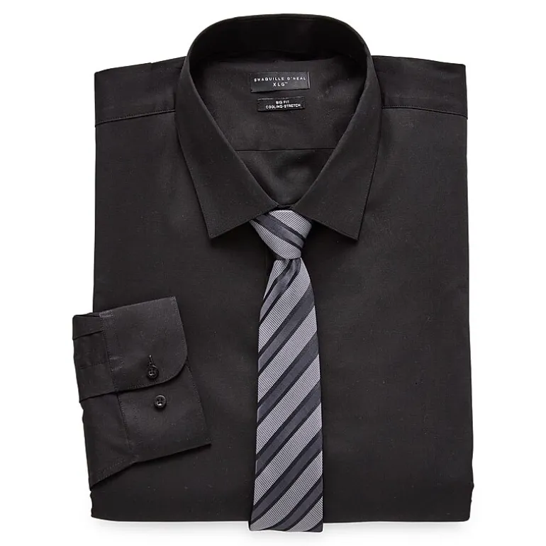 Shaquille O'Neal XLG™ Big And Tall Mens Button Down Dress Shirt + Tie Set
