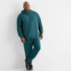Shaquille O'Neal XLG™ Double Knit Pique Mens Long Sleeve Active Big and Tall Hoodie