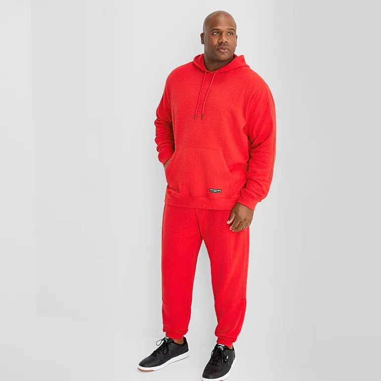 Shaquille O'Neal XLG™ Double Knit Pique Mens Long Sleeve Active Big and Tall Hoodie