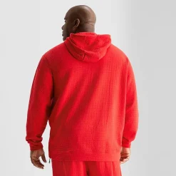 Shaquille O'Neal XLG™ Double Knit Pique Mens Long Sleeve Active Big and Tall Hoodie