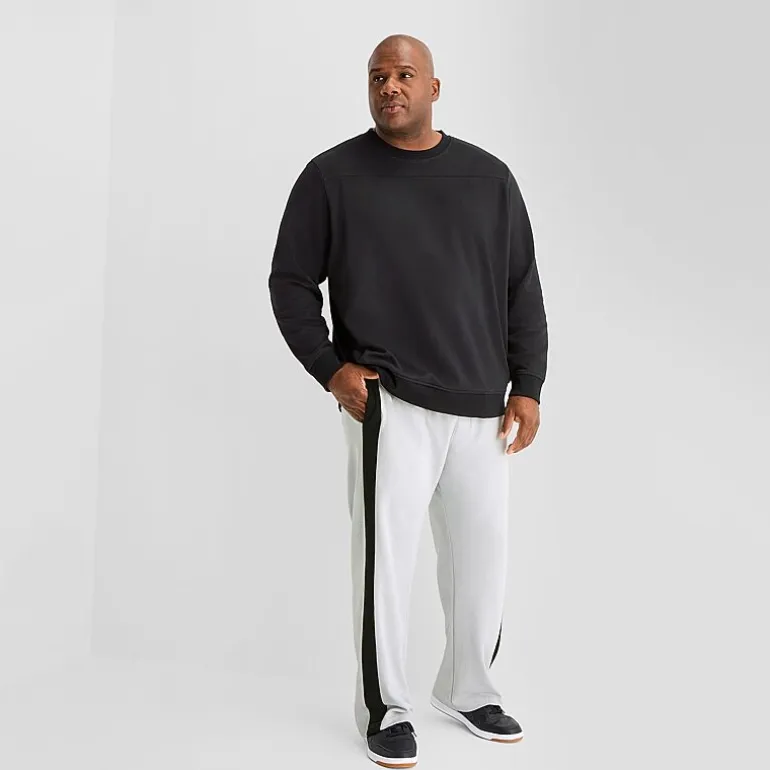 Shaquille O'Neal XLG™ Double Knit Mens Round Neck Long Sleeve Big and Tall Sweatshirt