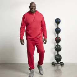 Shaquille O'Neal XLG™ Double Knit Pique Mens Drawstring Waist Cuffed Mid Rise Classic Fit Big and Tall Active Jogger Pant