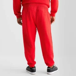 Shaquille O'Neal XLG™ Double Knit Pique Mens Drawstring Waist Cuffed Mid Rise Classic Fit Big and Tall Active Jogger Pant