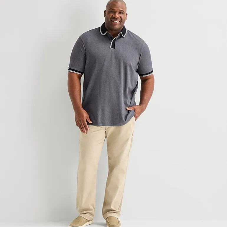 Shaquille O'Neal XLG™ Game On Big and Tall Mens Regular Fit Short Sleeve Polo Shirt
