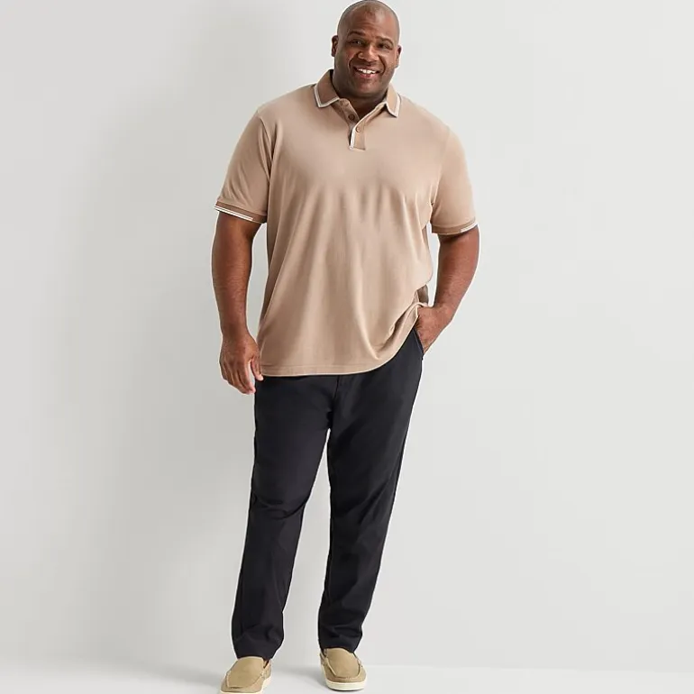 Shaquille O'Neal XLG™ Game On Big and Tall Mens Regular Fit Short Sleeve Polo Shirt