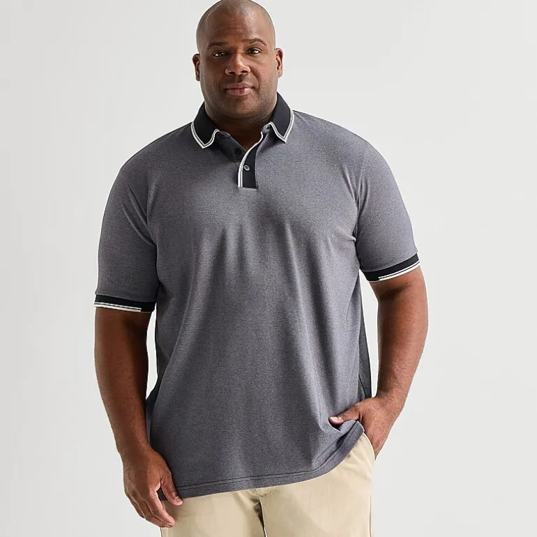 Shaquille O'Neal XLG™ Game On Big and Tall Mens Regular Fit Short Sleeve Polo Shirt