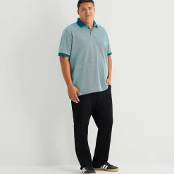 Shaquille O'Neal XLG™ Geo Weave Big and Tall Mens Regular Fit Short Sleeve Polo Shirt