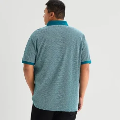 Shaquille O'Neal XLG™ Geo Weave Big and Tall Mens Regular Fit Short Sleeve Polo Shirt