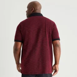 Shaquille O'Neal XLG™ Jacquard Texture Big and Tall Mens Regular Fit Short Sleeve Polo Shirt