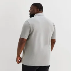 Shaquille O'Neal XLG™ Jacquard Big and Tall Mens Regular Fit Short Sleeve Polo Shirt