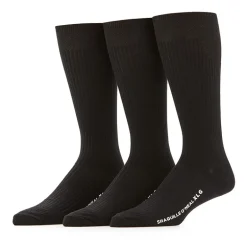 Shaquille O'Neal XLG™ Lux Rib Mens 3 Pair Big and Tall Crew Socks