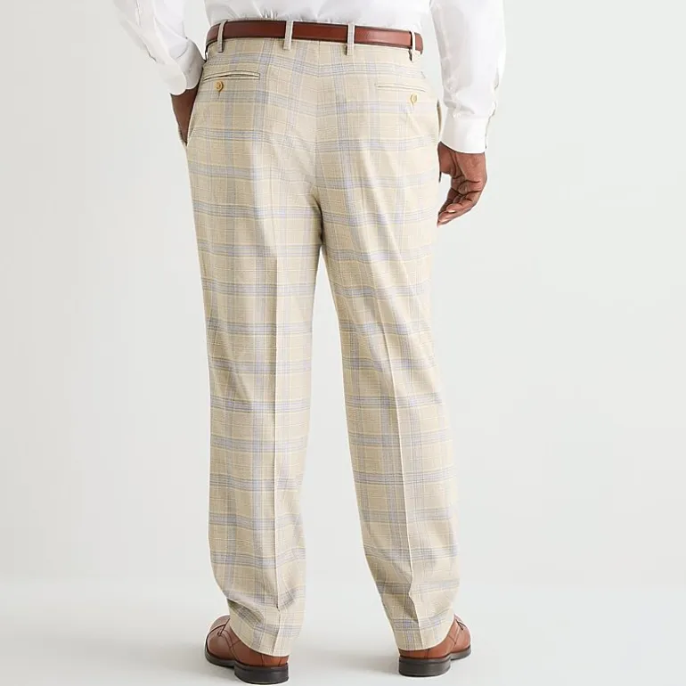 Shaquille O'Neal XLG Men's Big and Tall Stretch Fit Plaid Suit Separates