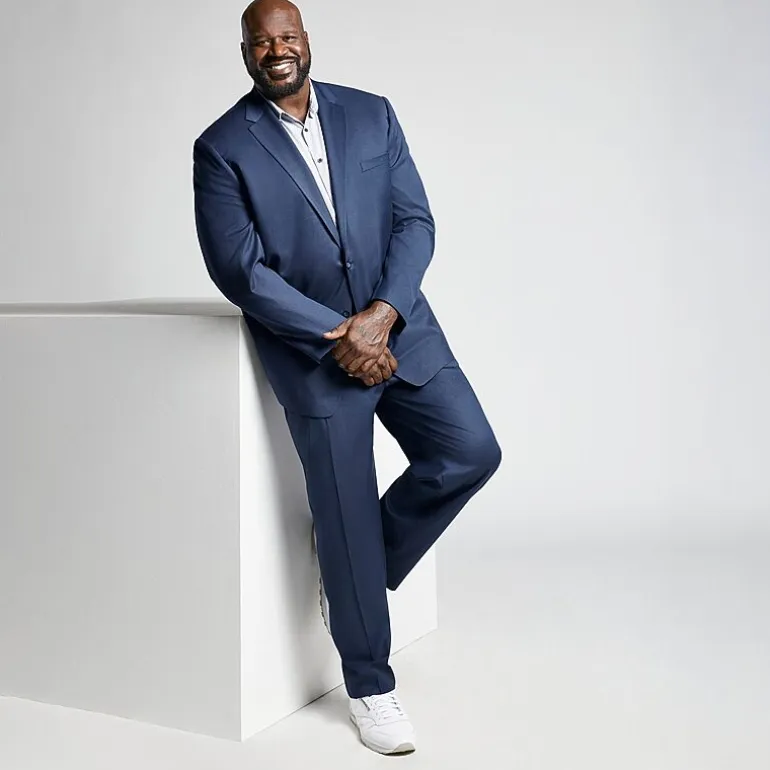 Shaquille O'Neal XLG™ Mens Big and Tall Stretch Fabric Regular Fit Flat Front Suit Pant