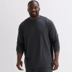 Shaquille O'Neal XLG™ Mens Crew Neck Long Sleeve Big and Tall Pajama Top