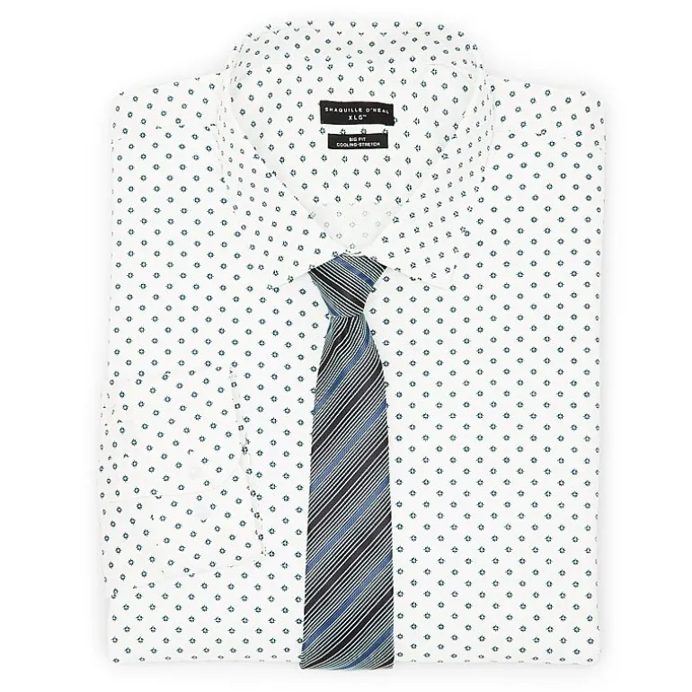 Shaquille O'Neal XLG™ Mens Regular Fit Long Sleeve Dress Shirt