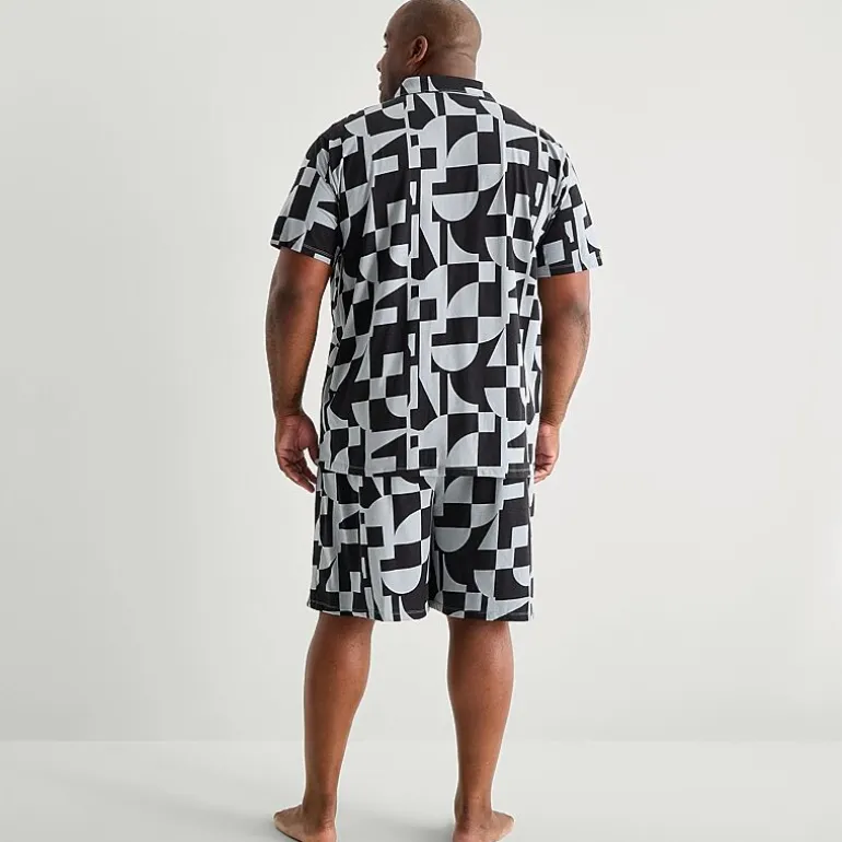 Shaquille O'Neal XLG™ Mens Short Sleeve 2-pc. Big and Tall Pajama Set
