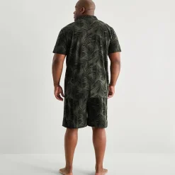 Shaquille O'Neal XLG™ Mens Short Sleeve 2-pc. Big and Tall Pajama Set