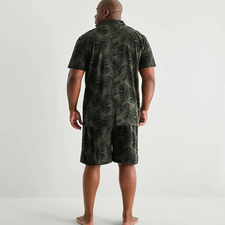 Shaquille O'Neal XLG™ Mens Short Sleeve 2-pc. Big and Tall Pajama Set