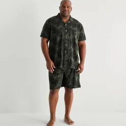 Shaquille O'Neal XLG™ Mens Short Sleeve 2-pc. Big and Tall Pajama Set