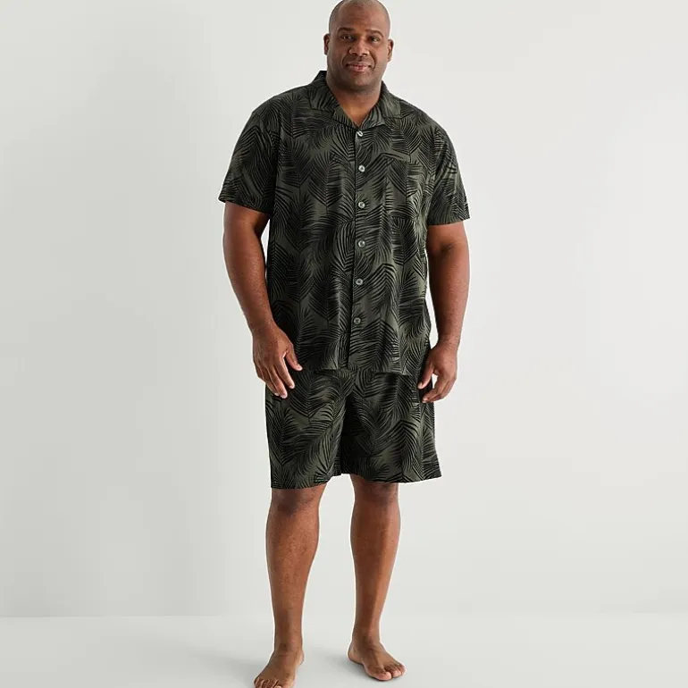 Shaquille O'Neal XLG™ Mens Short Sleeve 2-pc. Big and Tall Pajama Set