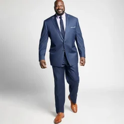 Shaquille O'Neal XLG Texture Stretch Suit Big & Tall Classic Fit Suit Separates