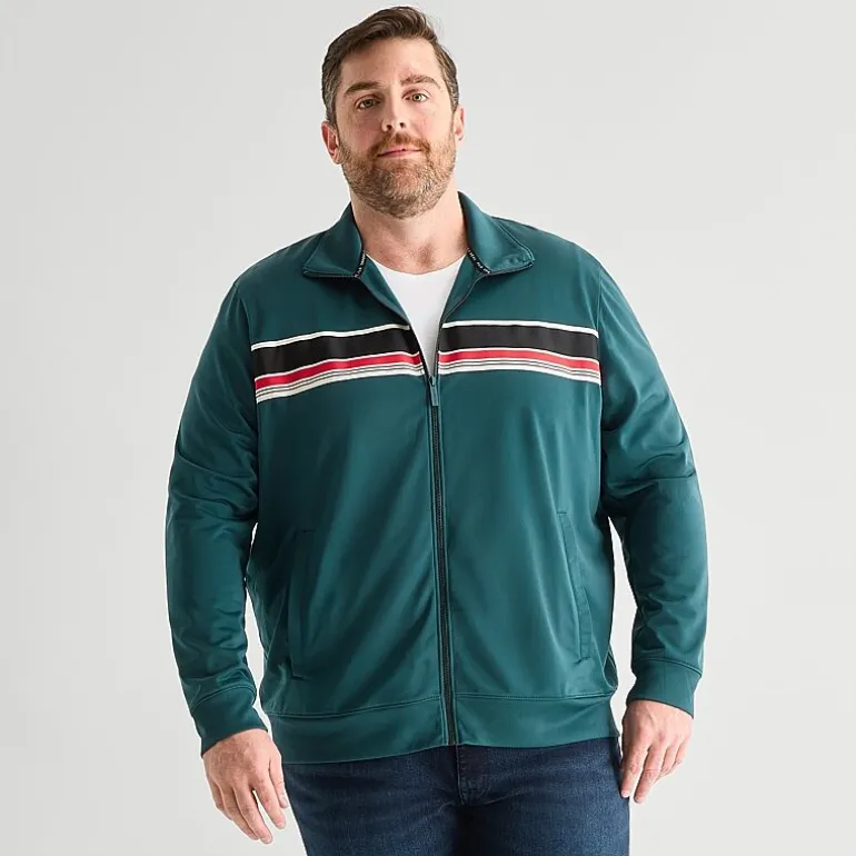 Shaquille O'Neal XLG™ Tricot Mens Big and Tall Lightweight Track Jacket