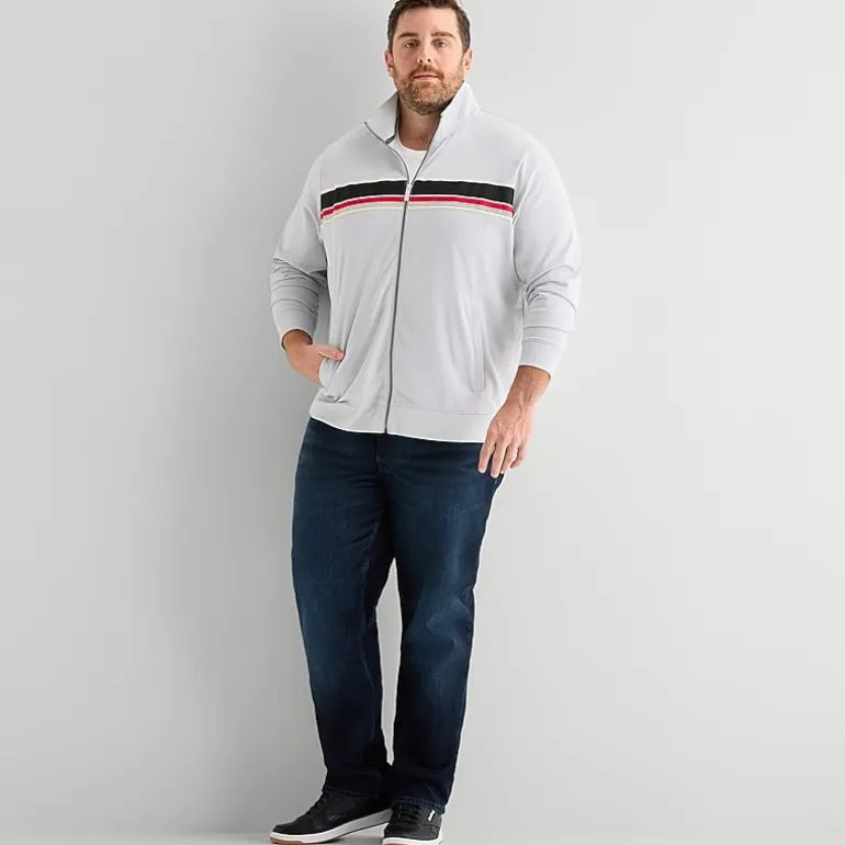 Shaquille O'Neal XLG™ Tricot Mens Big and Tall Lightweight Track Jacket