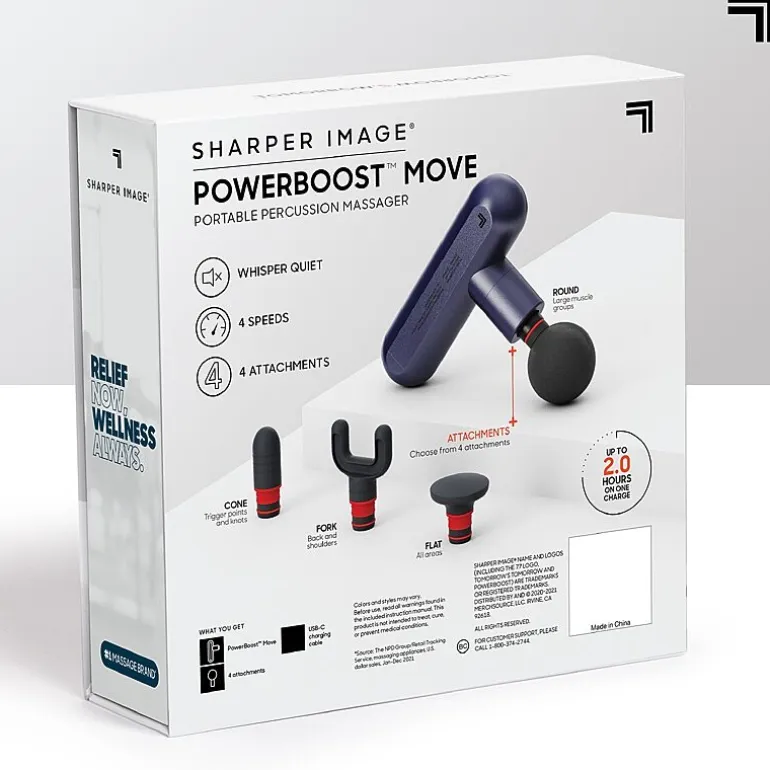 Sharper Image Powerboost Move Deep Tissue Portable Percussion Massager