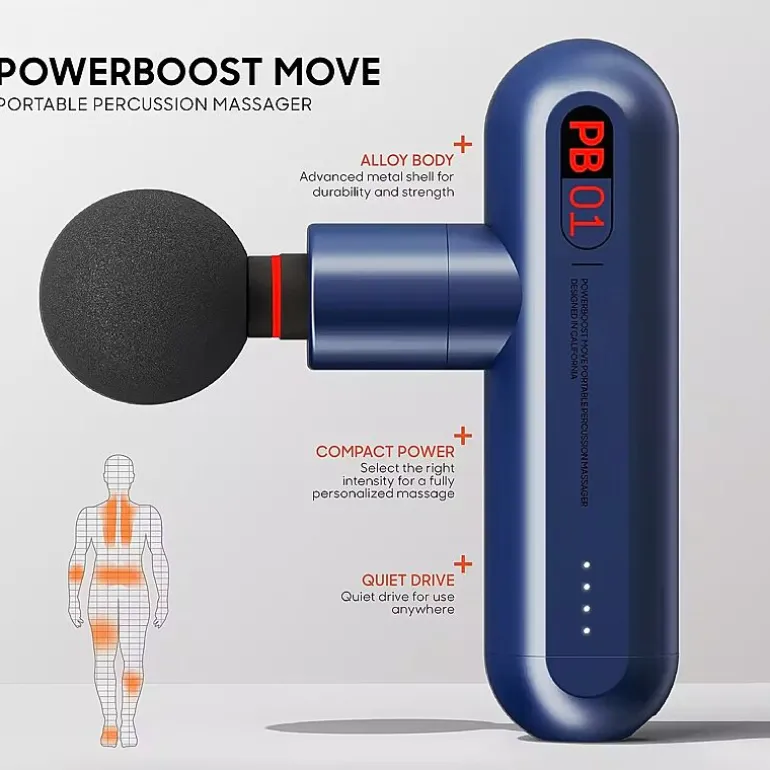 Sharper Image Powerboost Move Deep Tissue Portable Percussion Massager