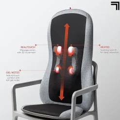 Sharper Image Smartsense Shiatsu Realtouch Chair Pad with Heat Massager