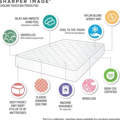 Sharper Image Cooling Touch Down Alternative Mattress Pad