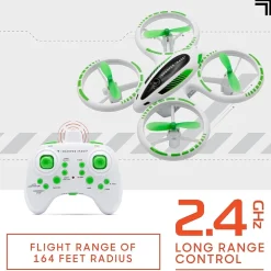 Sharper Image 2.4GHz RC Glow Up Stunt Drone with LED Lights