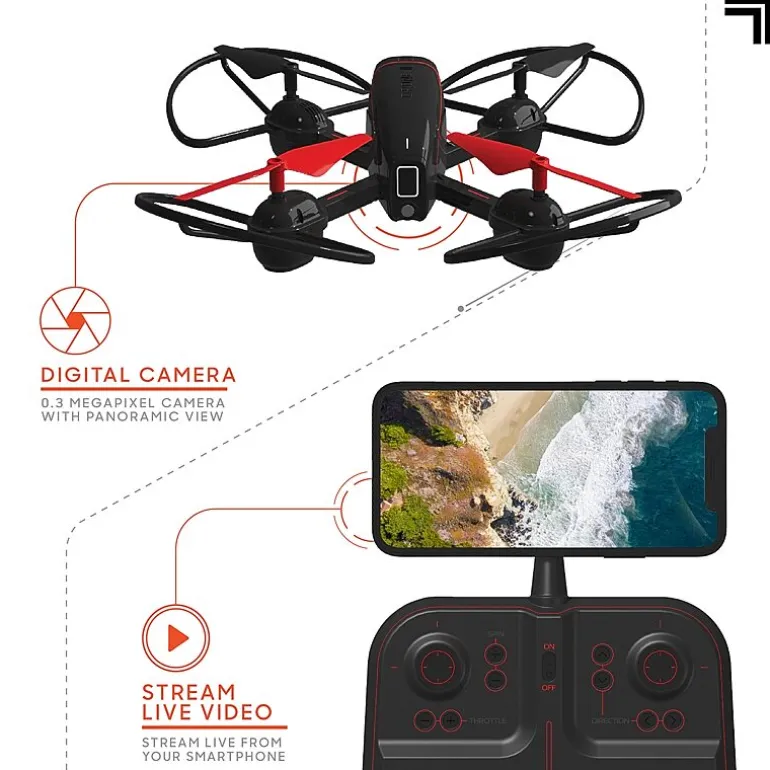Sharper Image® 10" Mach X Video Drone with Streaming Camera