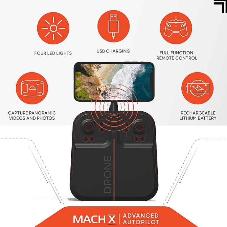 Sharper Image® 10" Mach X Video Drone with Streaming Camera